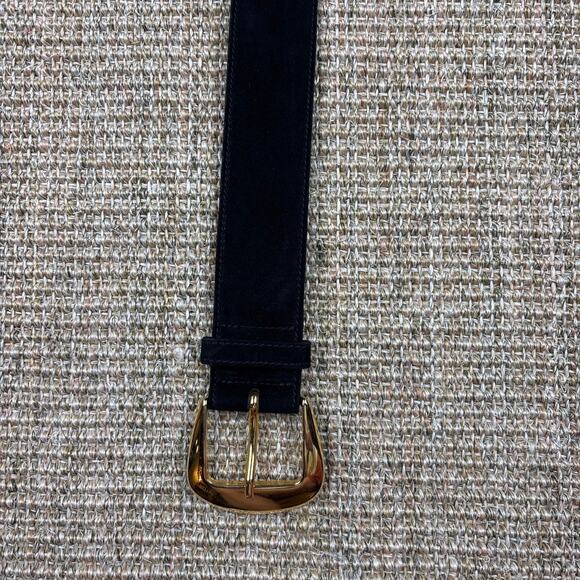 ?✨ Escada Black Suede Belt | Size 40 | Gold Buckle | Made in Italy main image 4